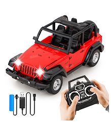 Fiddlerz RC Open Remote Control Car Toys For Boys USB Rechargable Off Road RC Toy Cars For Kids Best Birthday Gift- Red