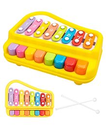 VELLIQUE Baby Piano Xylophone Toy (Yellow)