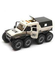 NEGOCIO 1/24 Scale Conqueror Shaman 8x8 Off-Road Diecast Model Toy Car with Realistic Sound and Light Effects - Pullback Action for Kids and Collectors- PACK OF 1 - COLOR MAY VARY