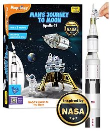 Imagimake Mapology Man's Journey to Moon 3D Puzzle  103 Pieces - Multicolor