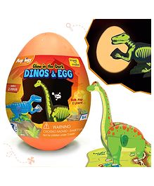 Imagi Make Mapology Glow In The Dark Dinos & Egg 3D Puzzle Orange - 10 Pieces