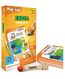 Imagimake Mapology India Flash Cards Along with 450+ Fun Facts - 31 Cards