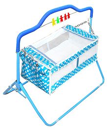VParents New Born Baby Crib Bassinet cot Swing Cradle Jhula Palna (Blue) - Rosy VParents New Born Baby Crib Bassinet cot Swing Cradle Jhula Palna (Blue) - Rosy