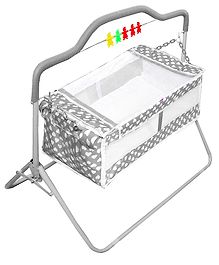 VParents New Born Baby Crib Bassinet cot Swing Cradle Jhula Palna (Grey) - Rosy VParents New Born Baby Crib Bassinet cot Swing Cradle Jhula Palna (Grey) - Rosy