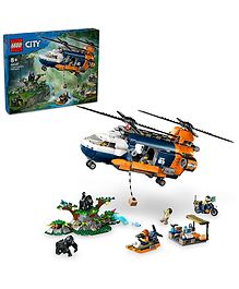 LEGO City Jungle Explorer Helicopter at Base Camp Set 881 Pieces - 60437