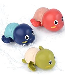 Aditi Toys Swimming Turtle Bath Toy Wind Up Water Floating Turtle For New Born Baby Bathtub Water Toys, Pack of 3 Multicolor (Colors As Per Availability)