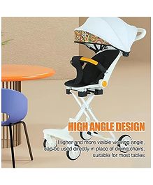 360° Light weight Rotation & Ergonomic Design Jogging Stroller Cum Pram with Adjustable Backrest - White 360° Light weight Rotation & Ergonomic Design Jogging Stroller Cum Pram with Adjustable Backrest - White