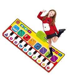 Planet of Toys Kids Toddler Floor Piano Mat - 32 Electronic Musical Keyboard Play Mat with 10 Keys, 8 Instruments, Touch Carpet, Play-Record-Play-Demo Features, Perfect Christmas Gift