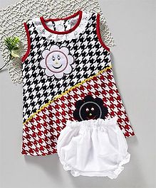 M'Princess Basics Sunflower Applique Casual Dress - Navy M'Princess Basics Sunflower Applique Casual Dress - Navy
