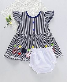 M'Princess Basics Flower Applique Casual Dress - Navy M'Princess Basics Flower Applique Casual Dress - Navy