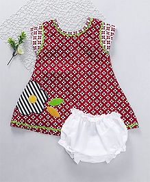 M'Princess Basics Printed Casual Dress - Red M'Princess Basics Printed Casual Dress - Red