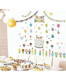 Oren Empower Happy Birthday Wall Sticker - Multi Colour