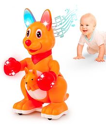 Toysire Musical Toys for Kids Punching Kangaroo Walking Light & Sound Toy for 1 Year Old Baby Boys & Girls - Random Colors(Pack of 1)