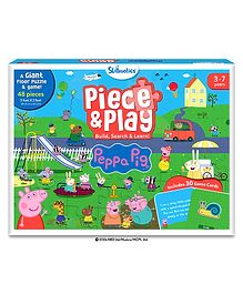 Skillmatics Peppa Pig Floor Puzzle & Game Piece & Play (48 Pieces, 3 x 2 feet) - Multicolor