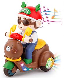 Toysire Rocking Boy Stunt Tricycle Dancing Toy with Flashing Light & Sound Bump & Go 360 Degree Rotating Musical Bicycle Toys