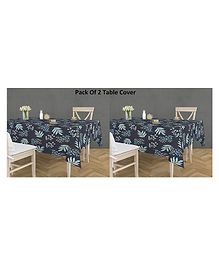 RRC Super Soft Brushed Microfiber Cotton 4 Seater Table Cover for Dinning Table - Navy Blue