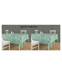 RRC Super Soft Brushed Microfiber Cotton 4 Seater Table Cover for Dinning Table - Green