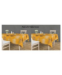 RRC Super Soft Brushed Microfiber Cotton 4 Seater Table Cover for Dinning Table - Yellow