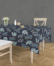 RRC Super Soft Brushed Microfiber Cotton 6 Seater Table Cover For Dinning Table - Blue