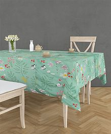 RRC Super Soft Brushed Microfiber Cotton 6 Seater Table Cover For Dinning Table - Green