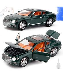 Toysire Diecast Model Car Bentley Car with Smoke,Sound and Light Effects - Pullback Vehicle Toy Collection for Kids - Green