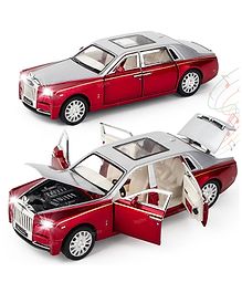 Toysire Die-Cast Rolls Royce Car for Kids Model Car with Sound and LED Light Friction Powered Pull Back Car for Girls and Boys