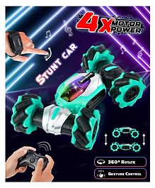 Toysire Remote Control Twisted Stunt Car for Kids 360° Rotating RC Drift Adventure Car Indoor Outdoor for Girls and Boys - Green