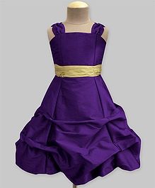A.T.U.N Ballroom Gown With Belt - Violet & Golden A.T.U.N Ballroom Gown With Belt - Violet & Golden