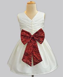 A.T.U.N Sequins Bow Party Dress - White A.T.U.N Sequins Bow Party Dress - White