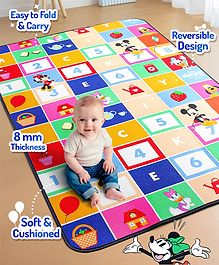Bonfino Disney Premium Reversible Foldable Waterproof Floormat- 6ftx4ft|Thickness 8mm|Learning Theme|Colorful|Learn and Play Mat|Soft Foam|Baby Massage|Carry Bag|BIS Certified Bonfino Disney Premium Reversible Foldable Waterproof Floormat- 6ftx4ft|Thickness 8mm|Learning Theme|Colorful|Learn and Play Mat|Soft Foam|Baby Massage|Carry Bag|BIS Certified