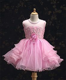 M’PRINCESS Pink Sleeveless Party Wear Dress - Pink M’PRINCESS Pink Sleeveless Party Wear Dress - Pink