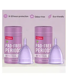 Sirona Super Soft Reusable Menstrual Cup with FDA Approved Medical Grade Silicone, Large - 2 Unit