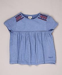 Pepe Jeans Solid Casual Top - Blue Pepe Jeans Solid Casual Top - Blue