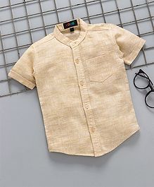 Robo Fry Half Sleeves Solid Shirt - Yellow Robo Fry Half Sleeves Solid Shirt - Yellow