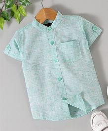 Robo Fry Half Sleeves Solid Shirt - Light Green Robo Fry Half Sleeves Solid Shirt - Light Green