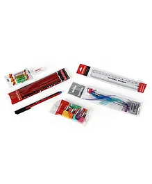 Nataraj Stationery Set Multicolour - 15 Pieces (Packaging May Vary)
