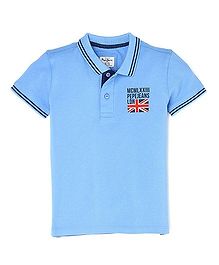 Pepe Jeans Solid Casual T-Shirt - Blue Pepe Jeans Solid Casual T-Shirt - Blue