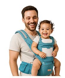 Motherly Embrace Baby Carrier with Detachable Hip Seat - English Blue | 6-in-1 Adjustable Hands-Free Carrier for 0 to 2 Year Baby | Infant & Toddler Carrier with Head Shield & Buckle Straps Motherly Embrace Baby Carrier with Detachable Hip Seat - English Blue | 6-in-1 Adjustable Hands-Free Carrier for 0 to 2 Year Baby | Infant & Toddler Carrier with Head Shield & Buckle Straps