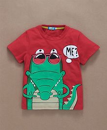Lolly Kids Crocodile Printed T-Shirt - Red Lolly Kids Crocodile Printed T-Shirt - Red