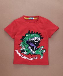 Lolly Kids Dino Printed T-Shirt - Red Lolly Kids Dino Printed T-Shirt - Red