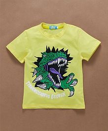 Lolly Kids Dino Printed T-Shirt - Yellow Lolly Kids Dino Printed T-Shirt - Yellow