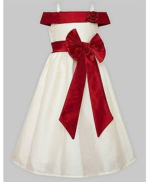 A.T.U.N Off Shoulder Gown - White & Red A.T.U.N Off Shoulder Gown - White & Red