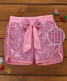 Murphy Mouse Sequined Shorts - Baby Pink Murphy Mouse Sequined Shorts - Baby Pink
