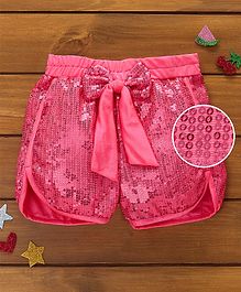 Murphy Mouse Sequined Shorts - Hot Pink Murphy Mouse Sequined Shorts - Hot Pink