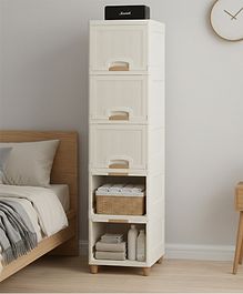 Rasvesh Plastic Modular Storage Chest of Drawers Organizer Box, Large Stomo Racks for Multipurpose - White Rasvesh Plastic Modular Storage Chest of Drawers Organizer Box, Large Stomo Racks for Multipurpose - White
