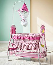Baybee Baby Swing Cradle with Mosquito Net Soft Mattress 360° Locking Wheels and Storage Cradle for 0 to 12 Months (Pink) Baybee Baby Swing Cradle with Mosquito Net Soft Mattress 360° Locking Wheels and Storage Cradle for 0 to 12 Months (Pink)