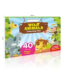 My Big Wild Animals Colouring Pad With Carry Handle And Reference Sticker - English