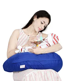 Lulamom Portable Curved Soft Feeding Pillow - Royal Blue