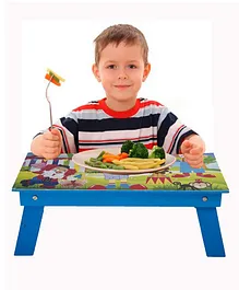 Li'll Pumpkins Folding Study Table Circus Print - Blue