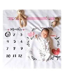 Babymoon Milestone Bedsheet New Born Baby Photography Shoot Props Costume - Flower Circle